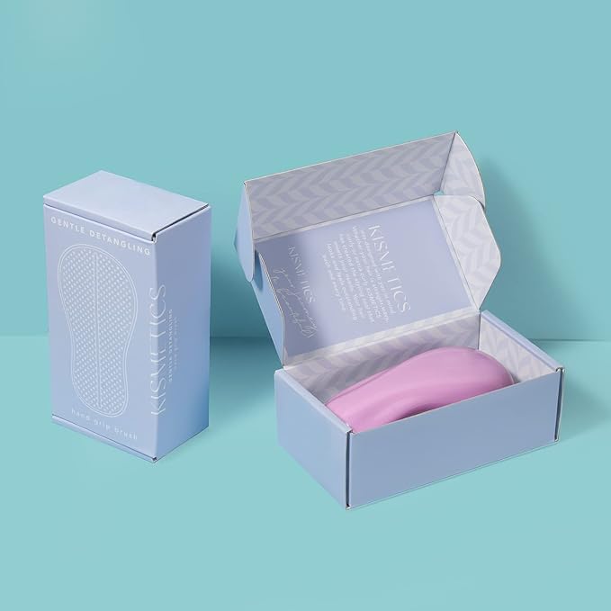 Hand Grip Brush, Gentle Detangling, Detangler Hair Brush for All Hair Types. For use on Wet or Dry Hair (Lavender Pink)