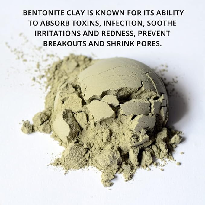 SMART SOLUTIONS Calcium Bentonite Clay Food Grade, 2 lb Pure Indian Healing Clay - All Natural for Internal and External Use | DIY Facial Treatments, Deodorants, Hair Masks