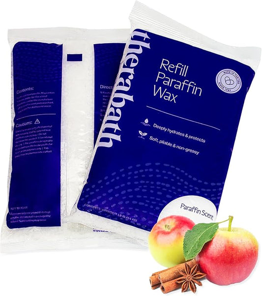 Therabath Paraffin Wax Refill - Thermotherapy - Use to Relieve Arthritis Discomfort, Stiff Muscles, & Dry Skin - For Hands, Feet, Body - Deeply Hydrates & Protects - Made in USA, 6 lb Warm Apple Spice
