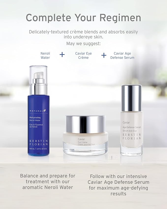 Kerstin Florian Caviar Eye Crème | Anti-Aging Treatment for Puffiness & Dark Circles | 0.5 fl oz