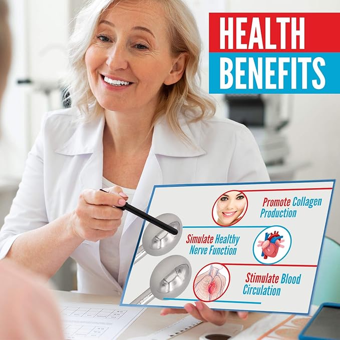 Ice Globes for Facials | Unbreakable Steel Cooling Roller | Cryo Sticks for Face | Massager for Face Neck & Eyes | Skin Care for Dark Circles, Puffiness, Wrinkles, Collagen Production (GRAY)