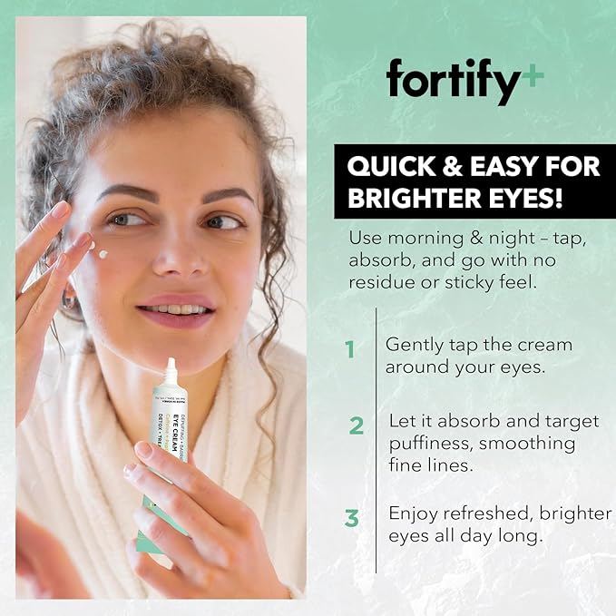 Fortify 9-in-1 Natural Skincare Eye Cream - Anti-Aging & Dark Circle Corrector, Dermatologist Tested - 30ML (Pack of 2)