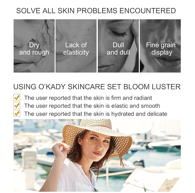 O'KADY Anti Aging Skin Care Sets Valentine's Day skincare gift set Gentle Facial Skin Care Sets & Kits for Wife Mom Women Girl Valentine's Day (12 Piece)