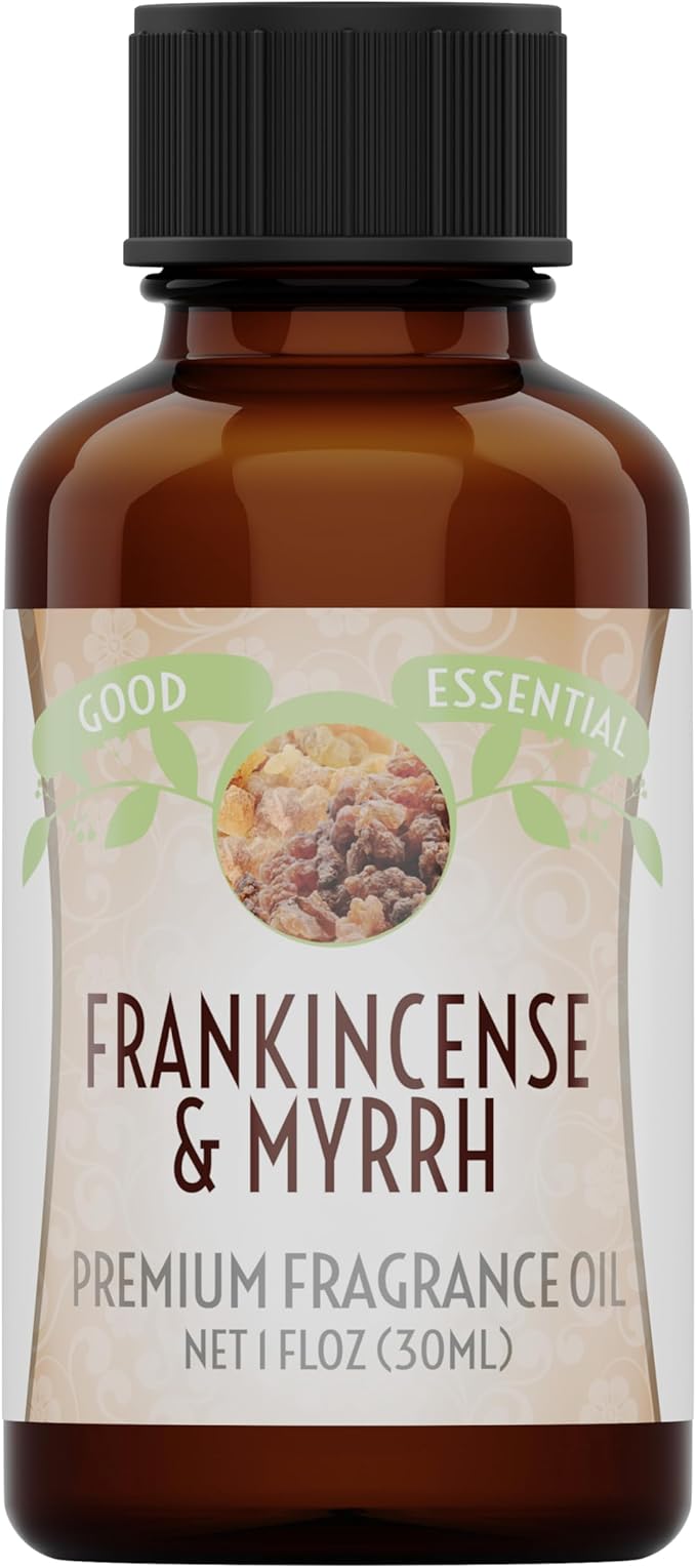 Good Essential Professional Frankincense & Myrrh Fragrance Oil, 1 fl oz (30ml), for Candles, Soap Making, Lotions, Perfume & Diffusers