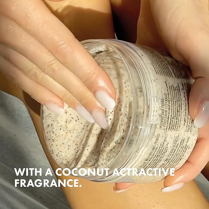 Miraveda by Italwax Tropic Scrub - 500ml / 16.9fl.oz – With exfoliating coconut shell particles – Ideal for the whole body