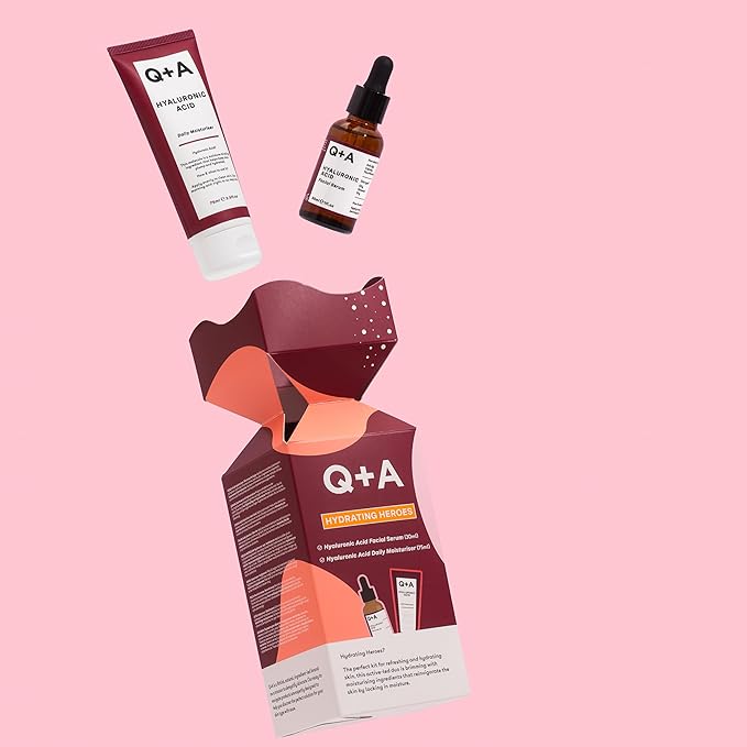 Hydrating Heroes Skincare Gift Set β A Giftset with Hyaluronic Acid Facial Serum 30ml, Daily Moisturiser 75ml for Dry, Dehydrated Skin, Vegan, Cruelty-Free, for Soft, Supple Complexion