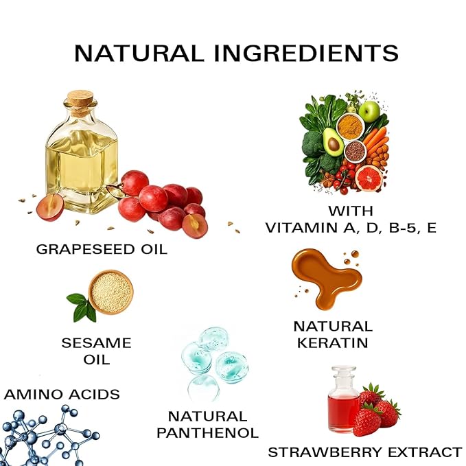 Nail Oil Cuticle Pen - Strawberry - Nail Strengthener & Growth Serum with Vitamin A, D, E, B5, Grapeseed & Natural Oils - Repair for Brittle, Peeling, Thin Nails - Twist Brush Pen