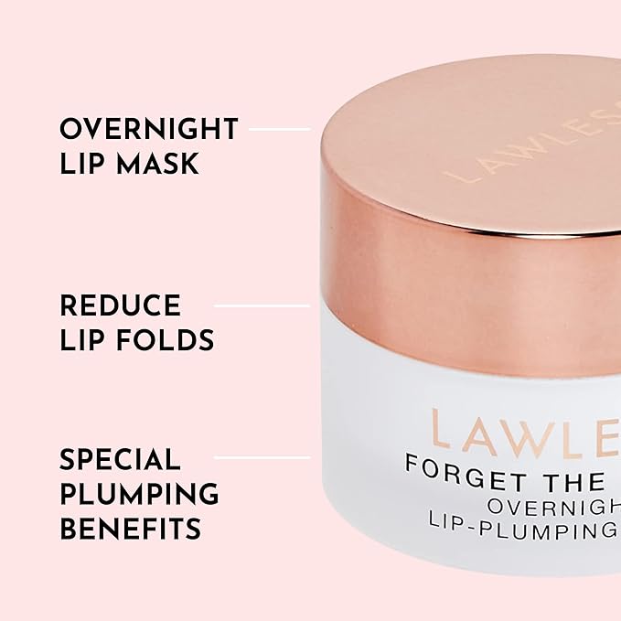Forget the Filler Lip Mask - Sweet Dreams - Premium Overnight Lip Plumping Treatment with Natural Ingredients Designed to Plump, Hydrate, and Smooth Lips - 0.28 oz