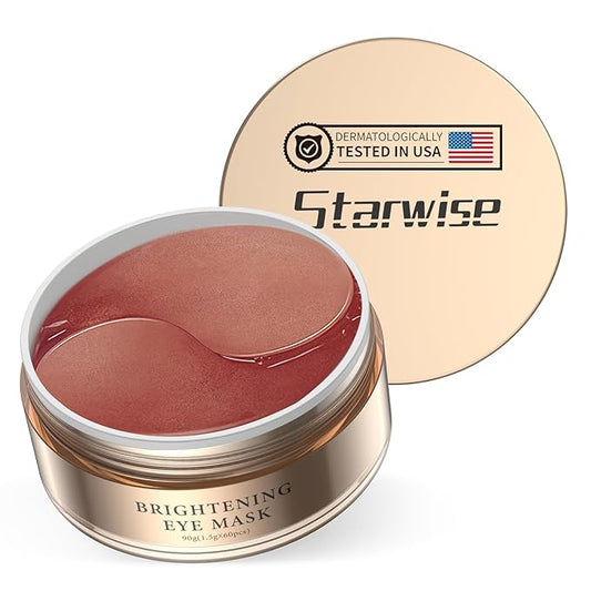 Puffy Eyes Smoothing Under Eye Patches, Caffeine Eye Masks for Wrinkles and Dark Circles, Undereye Bags, Brightening Skincare Treatment for Men & Women, Vegan & USA Tested