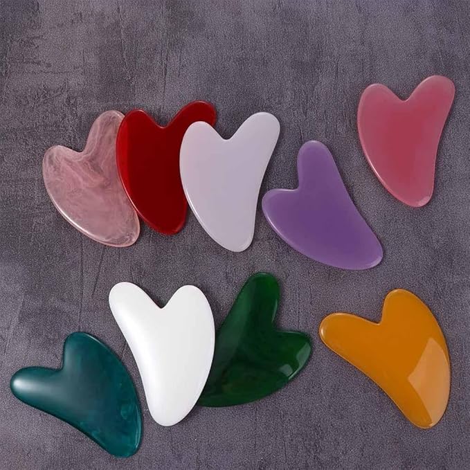 1Pc Green Gua Sha Facial Tools Body Massager SPA Resin Scraping Massage Skin Care Tool Face Slimming Wrinkle Remover Beeswax Scraper Use Safety Small in Size,Sets and Kits,Beauty and Personal Care