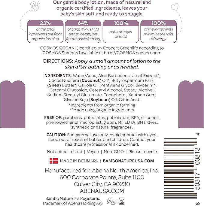 Bambo Nature Snuggle Time Body Lotion, 16.9 fl oz Bottle, 1 Count