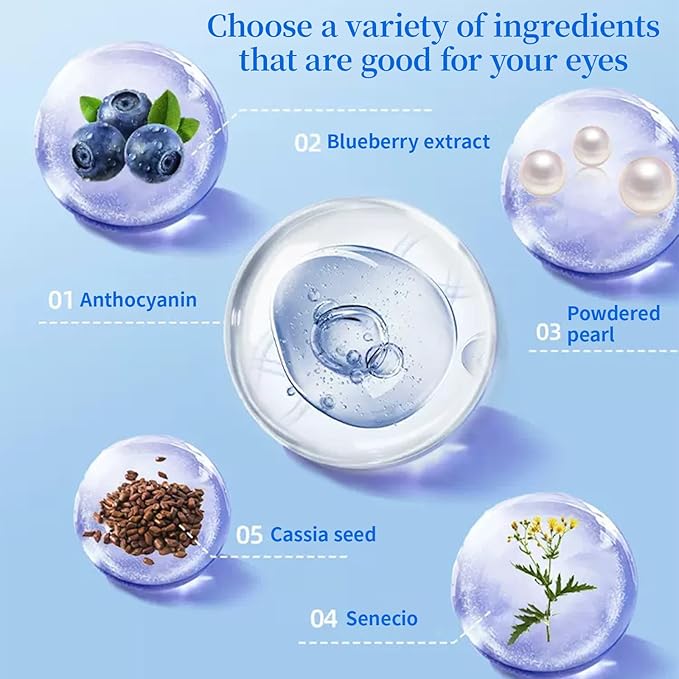 Herbal Eye Patches for Puffy Eyes, Dark Circles,14 Pairs 眼贴