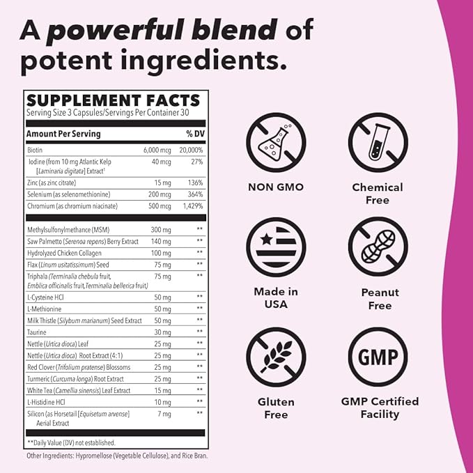 LifeSeasons Beau-T - Hair, Nail & Skincare Supplement - Promotes Healthy Hair and Nail Growth - Support Clear Skin & Fights Acne - Nail Strengthener - Contains Biotin Collagen Turmeric - 90 Capsules