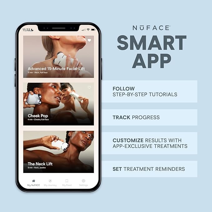 NuFACE TRINITY+ Microcurrent Facial Device Kit - Limited Edition FDA Cleared Face Massager Device + Microcurrent Gel Activator, Cleansing Wipes & Brush - Velvet Rose