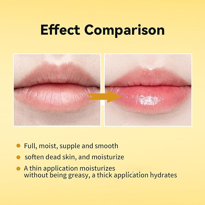 Lip Gel-Honey Moisturizing Lip Balm Lip Mask Soften & Plumping Lips, Long-Lasting Nourishing Moisturizing Lip Balm for Lip Care & Dry Lips, 0.52Oz
