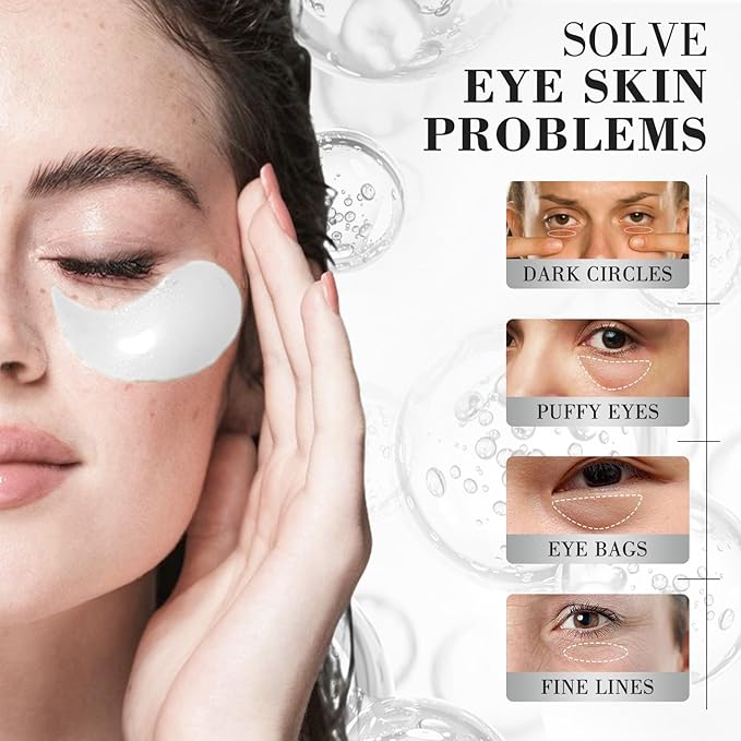 Under Eye Patch for Dark Circles and Puffy Eyes,Under Eye Masks Reduce Smooth Wrinkles and Under-eye Egg,Moisturizing Under Eye Pads For Women,Collagen Eye Mask Patch-60 Pcs