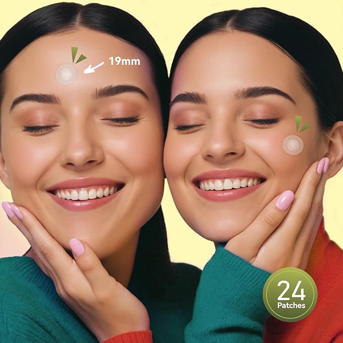 Micro Hydrocolloid Patch 24 Counts, Day & Night Clear Treatment Spot Remover Pimple Stickers, Spot Dots for Face Zit Patches