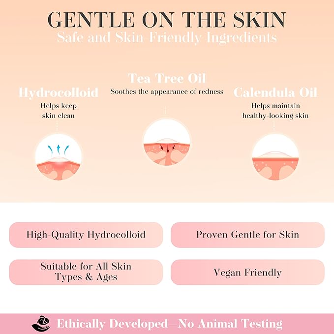 Glacia Pimple Patches 72 Pack of Hydrocolloid Skin Patches for All Skin Types β Gentle and Natural Patches for Clear and Smooth Skin