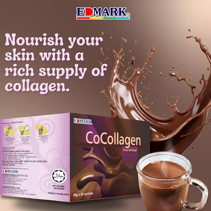 EDMARK COCOLLAGEN Natural Ingredients High Grade Quality Collagen Supplement, Light Brown