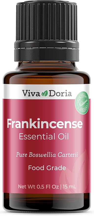 Viva Doria Frankincense Essential Oil, 100% Pure, Natural Essential Oil, Undiluted, for Aromatherapy | Food Grade, 15 mL (0.5 Fluid Ounce)