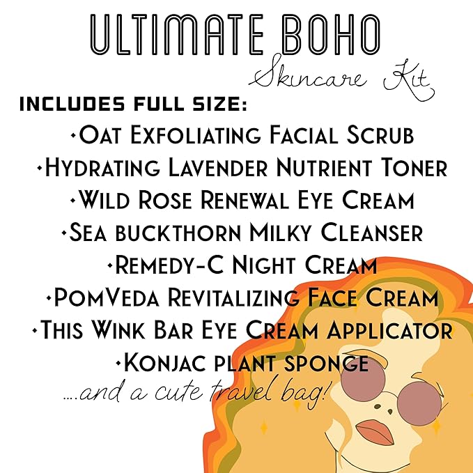 Natural Skincare Gift Set for Women β Hydrating Face Cleanser, Moisturizer & Eye Cream β Clean Beauty Facial Kit with Botanical Ingredients β Perfect Self Care or Birthday Gift by Boho Aromatic