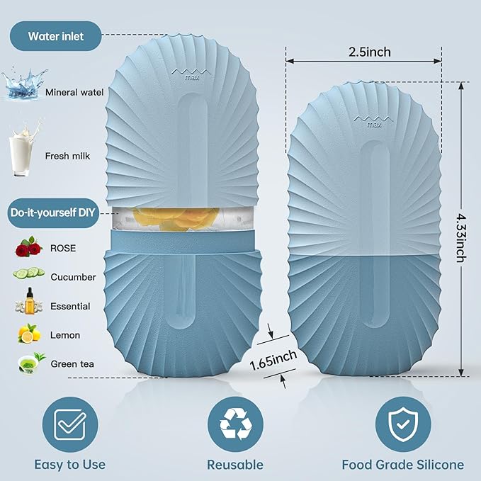 Ice Face Roller, Ice Cube Roller for Face,Facial Beauty Ice Roller Skin Care Tools,De-Puff Eye Bags, Reduce Migraine Pain(Blue)