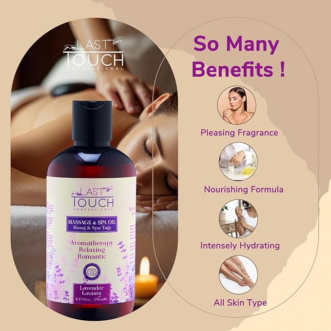 Lavender Sensual Massage Oil for Couples Sexual - Massage Oils for Date Night - Massage Oil for Massage Therapy - Aromatherapy Oil for Intimate Moments - Aphrodisiac Oil - 8.45 Fl Oz