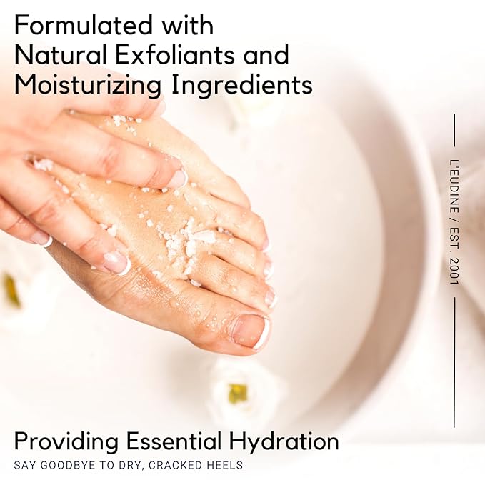 L'EUDINE Pedicure Scrub Exfoliator 2 Fl Oz - Exfoliating Foot Scrub for Callus Removal - Feet Scrubber Dead Skin Remover - Pedi Feet Scrub - Foot Scrubber Dead Skin Exfoliator