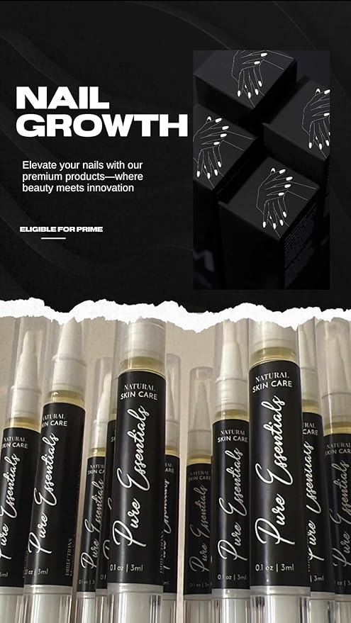 Nail Oil Cuticle Pen I Nail Growth Pen I Pure Essentials Cosmetics I Nail Strengthener I Nail Growth Serum I Fast Results I Healthy Nails