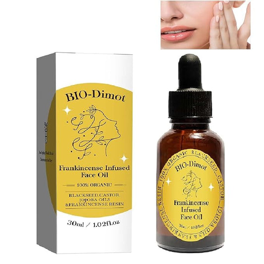 Frankincense Resin Oil, Natural Castor and Jojoba Oils Cold Pressed Serum Face Hydrates Anti-Aging Organic Frankincense Oil. -1Pcs