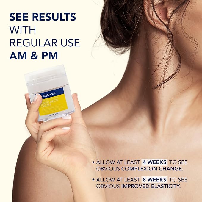 Korean Neck Cream for Firming & Tightening: Neck & Chest Anti-Aging Treatment for Crepey Sagging Skin & Wrinkles - Women & Men Turkey Neck Perfecting, 1.7 oz