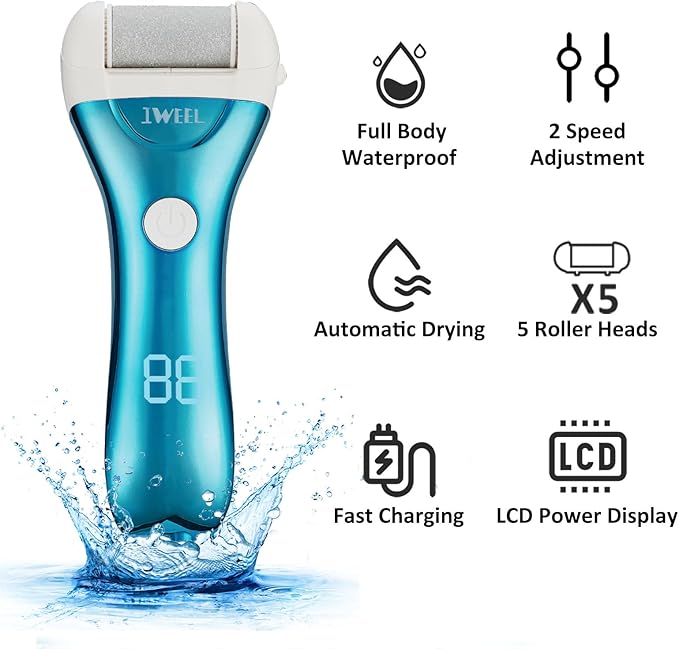 Electric Foot Callus Remover, Rechargeable Electronic Foot File Pedicure Kits, Electric Callus Remover for Feet, Foot Scrubber Dead Skin Remover, Professional Foot Care for Dead Skin Ideal Gift