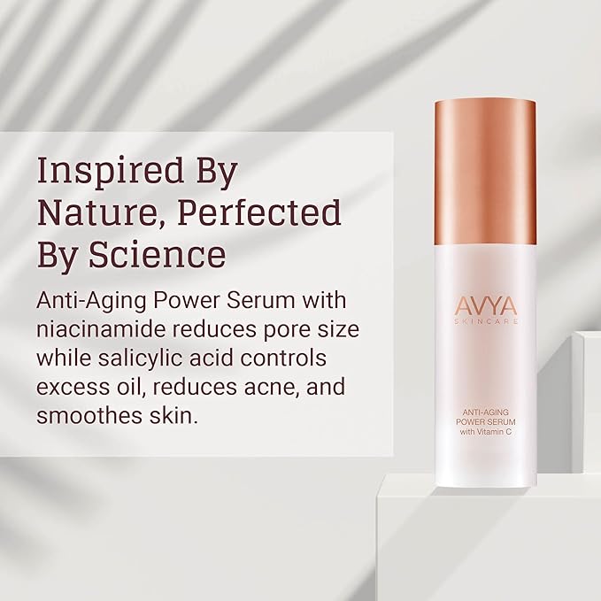 AVYA Anti-Aging Power Serum - Hyaluronic Acid Face Serum Plumps and Brightens Skin/Retinol Treatment Reduces Fine Lines and Boosts Collagen for Smoother Skin / 1oz (30ml)