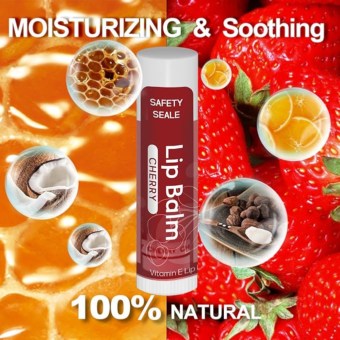 84 Pcs Natural Lip Balm Bulk with Vitamin E and Coconut Oil - Moisturizing, Sootand Cracked Lips, Mini Chap Stick Gifts for Kids Women Men- 14 Flavors - Non-GMO