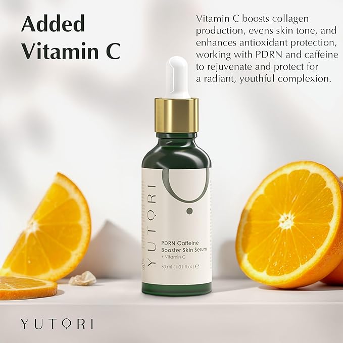 Yutori PDRN Serum with Caffeine Booster - Plant Based Antiaging Skin Serum, Lifting Visibly for Wrinkle Care, Anti-aging, Hydrating, Natural Glow and Face Toner for All Skin Types, 1.01fl (30ml)
