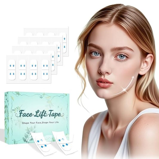 Face Tape, Face Lift Tape Invisible, Neck Lifting Strips Invisible, Facelift Tapes for Face Facial Strips for Lifting Loose Sagging Skin, Wrinkles, Jowl, Eye, Cheek, Double Chin(1 Count (Pack of 256))