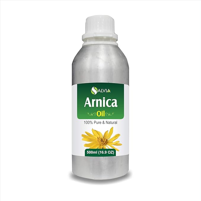 Arnica (Arnica Montana) Therapeutic Essential Oil by Salvia Amber Bottle 100% Natural Uncut Undiluted Pure Cold Pressed Undiluted Aromatherapy Premium Oil (500 ML)