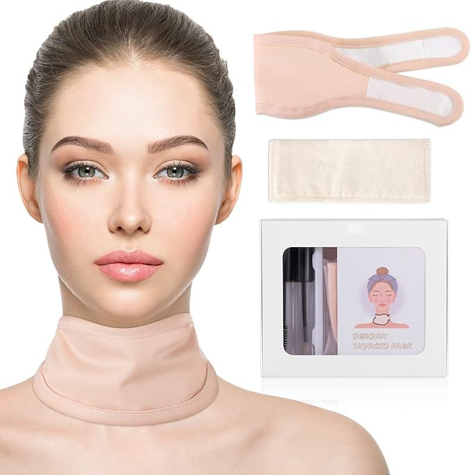 Castor Oil Pack, DEROWN Caster Oil Packs Wrap for Neck, Less Mess Made of Organic Cotton Flannel & Waterproof PUL, Reusable Massage Castor Oil Pack Kit with Anti Oil Leak Design (Oil Not Included)