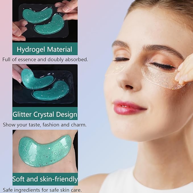 Miniling 28 Pairs Eye Masks, Reduce Wrinkles Under Eye Patches for Puffy Eyes, Dark Circles, Eye Bags, Natural Collagen Eye Gels Pads Face Moisturizer for Women Men