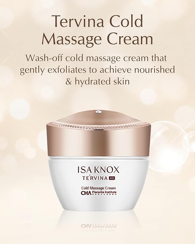 ISA KNOX Tervina Cold Massage Cream (6.76 fl oz) - Korean Skincare Luxurious Exfoliating and Hydrating Wash-Off Cream. with Transforming Gommage Texture and rHPP-8™ Core Ingredient.