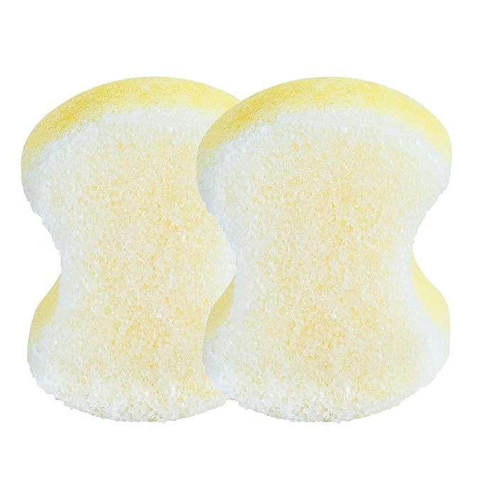 Spongables Pedi Scrub Foot Exfoliating 20+ Wash Sponge, Argan Oil, 2 Count
