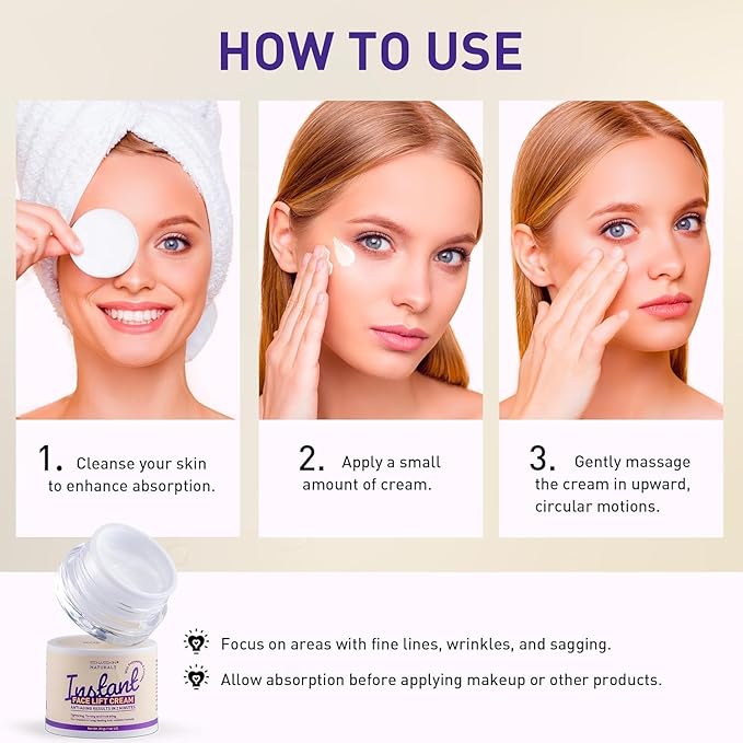 Enaskin Naturals Instant Face & Eye Tightener Cream: Wrinkle Filler for Deep Wrinkles and Fine Lines for Face Within 2 Mins - Instant Wrinkle Eraser for Women and Men- Temporary Eye Lift Cream