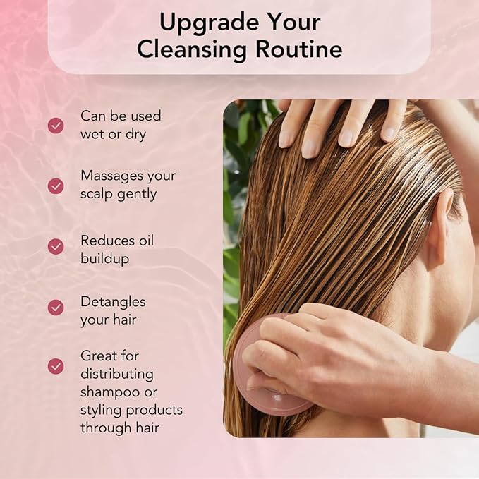 Kitsch Scalp Massager for Hair Care - Scalp Scrubber, Shampoo Brush & Exfoliator for All Hair Types - Relaxing & Exfoliating - Terracotta