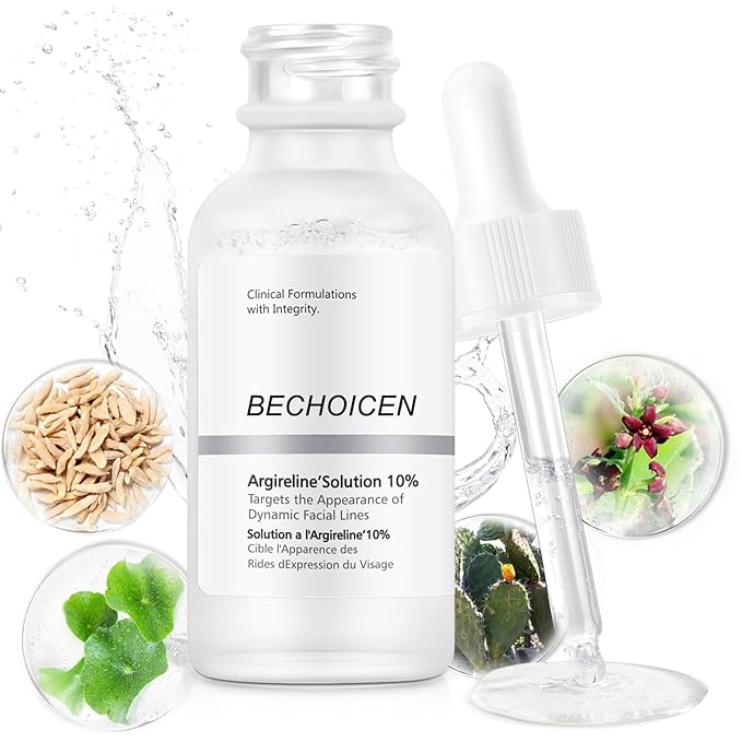 Anti Aging Argireline Solution 10%,Anti Wrinkle Hydrating Argireline Serum with Centella & Hyaluronic Acid for Skin Barrier Repair,30ml Peptides Serum for Face Reduce Fine Lines