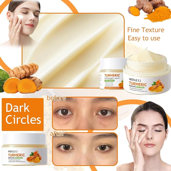 Turmeric Soap Skincare Set with Honey Face Sheets Mask,Hydrating Travel Size Turmeric Face Wash,Moisturizing Face Toner & Face Serum & Face Cream,Eye Cream Skin Care Gift Set for Women(9PCS)