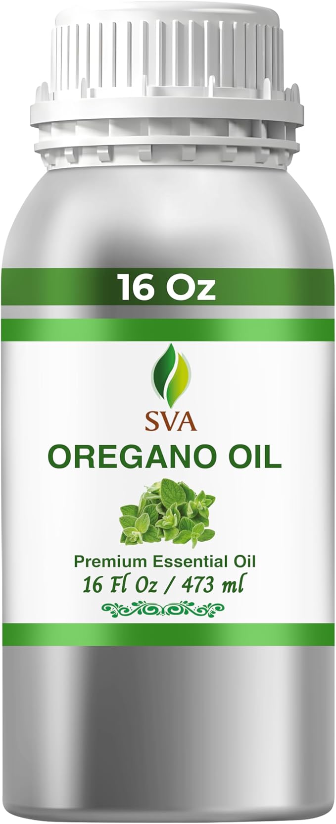 SVA Oregano Essential Oil – 16 Fl Oz – 100% Natural Oregano Oil - for Diffuser, Hair Care, Face, S-kin Care, Aromatherapy, Scalp and Body Massage, Soap and Candle Making