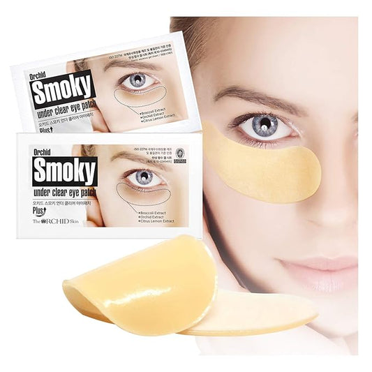 The Orchid Skin Eye Patch Skin Care Eye Masks for Dark Circles Korean Beauty 1oz Orchid Smoky Under Clear Eye Patch Pack of 10