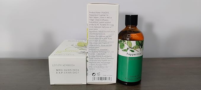 Peppermint Essential Oil, Huge 3.38 Fl Oz Pure and Natural, Premium Grade Essential Oil for Diffuser and Aromatherapy