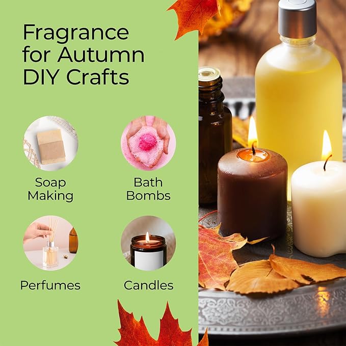 Good Essential Professional Fall Spice Fragrance Oil 30ml (1 fl oz) for Diffuser, Candles, Soaps, Lotions, Perfume - Cozy Scent for Home