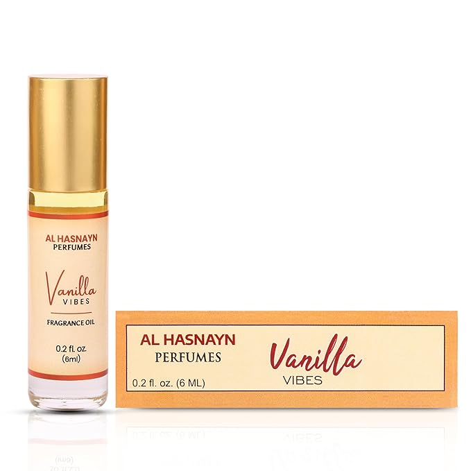 AL-HASNAYN Vanilla vibes Fragrance Oil Roll-On Perfume 6ML 0.20 fl oz |Rollerball perfume |Alcohol free| Long Lasting | Gifts for men women|